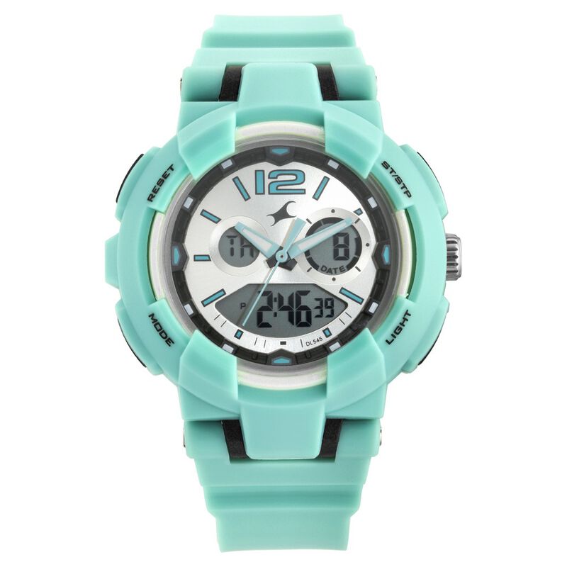 Fastrack Street Line Quartz Analog Digital Silver Dial PU Strap Watch for Girls - image number 2