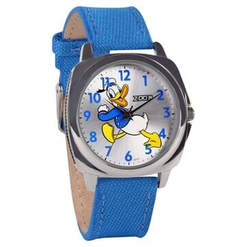 Zoop Disney Donald Duck Analog Watch with Silver Dial & Blue Strap for Boys Kids, from House of Titan