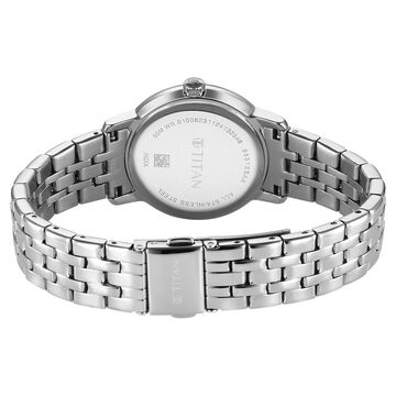 Titan Workmode Quartz Analog Blue Dial Stainless Steel Strap Watch For Women