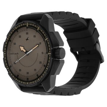 Fastrack Quartz Analog Brown Dial Plastic Strap Watch for Guys