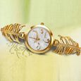 Titan Nebula Calligraphy Quartz Analog 18 Karat Solid Gold Watch for Women