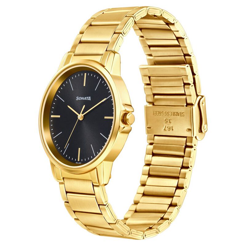 Sonata Quartz Analog Grey Dial Stainless Steel Strap Watch for Men - image number 1