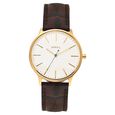 Titan Nebula Lustre 18k Gold Analog Leather Strap Watch for Men - image number 0