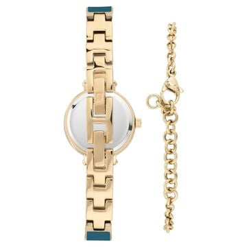 Anne Klein Quartz Analog Blue Dial Two Toned Metal Strap Watch For Women