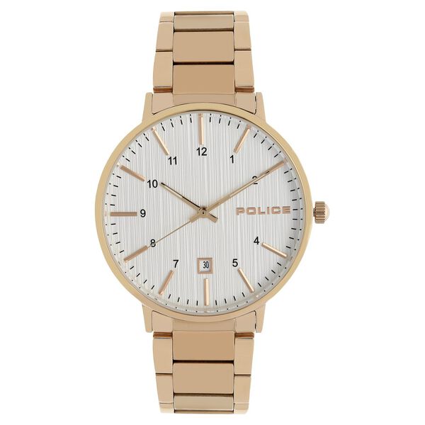 Police Quartz Analog with Date White Dial Stainless Steel Strap Watch for Men - image number 0