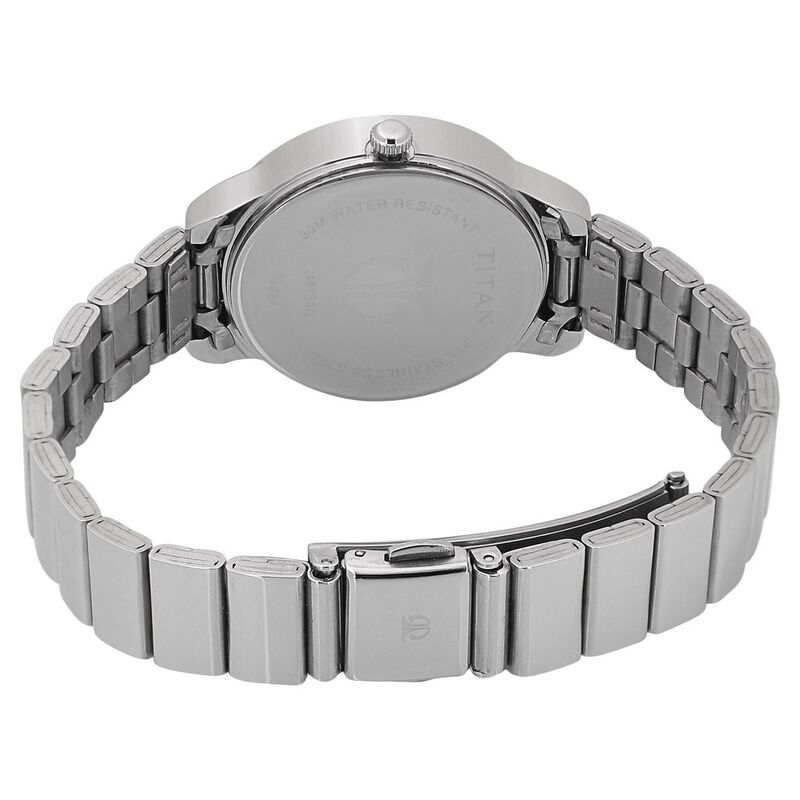 Titan Quartz Multifunction Pink Dial Stainless Steel Strap Watch for Women - image number 3
