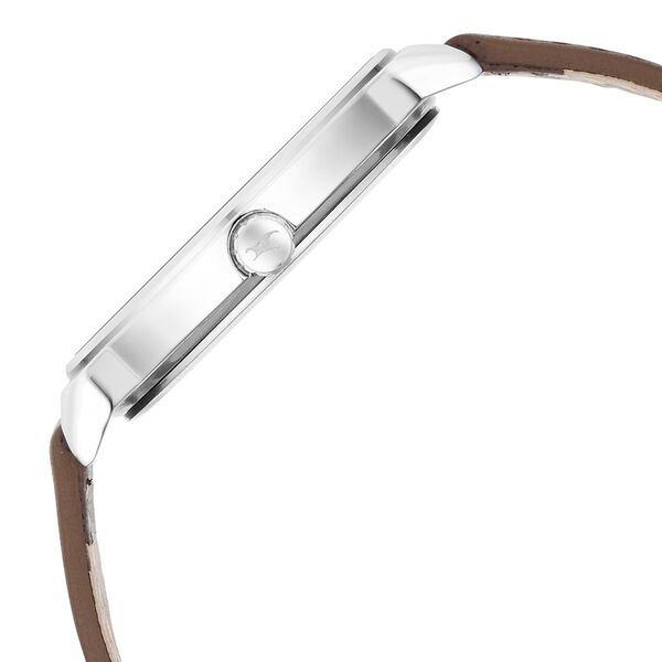 Fastrack Stunners Quartz Analog Grey Dial Brown Leather Strap Watch For Guys - image number 3