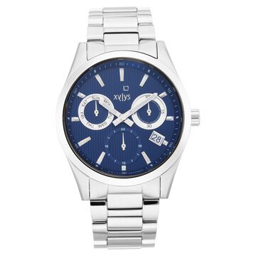 Xylys Swiss Multifunction Silver Stainless Steel Strap Blue Dial Watch For Men