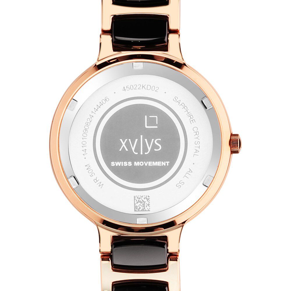 Buy Online Xylys Swiss Analog Rose Gold Steel And Ceramic Strap