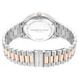 Kenneth Cole Mechanical Hand Wound Analog Mechanical Grey Dial With Two Toned Stainless Steel Strap Watch For Men - image number 4