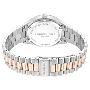 Kenneth Cole Mechanical Hand Wound Analog Mechanical Grey Dial With Two Toned Stainless Steel Strap Watch For Men