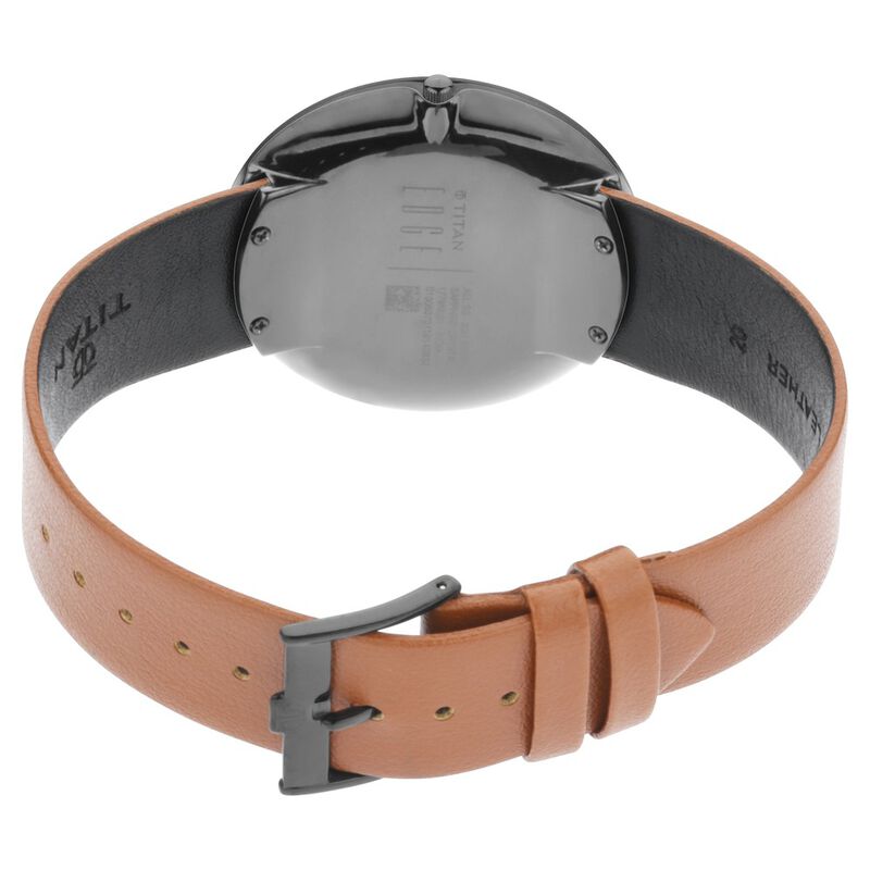 Titan Edge Zen Anthracite Dial Analog Leather Strap watch for Men - image number 4