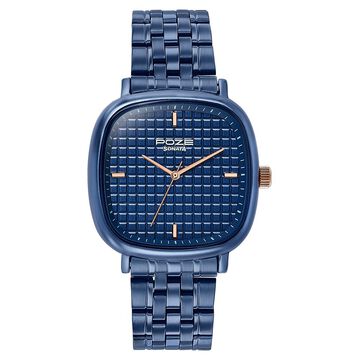 Sonata Poze Quartz Analog Blue Dial Blue Colour Stainless Steel Strap Watch For Men