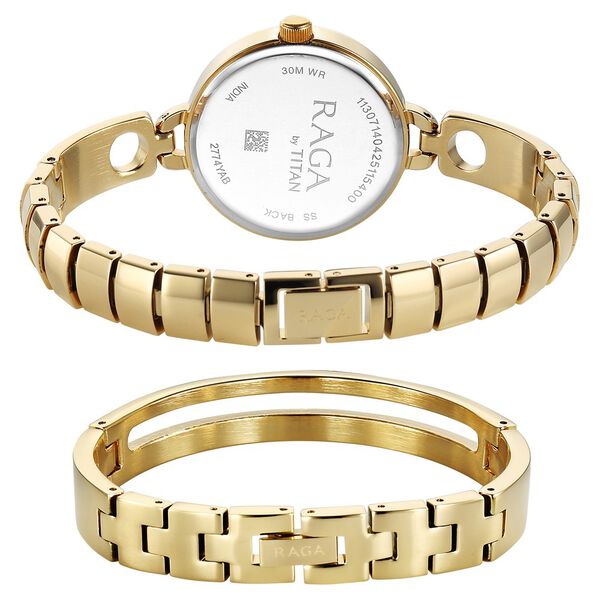Titan Raga Contempore Quartz Analog Mother of Pearl Dial Metal Strap Watch For Women - image number 4