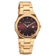 Titan  Purple Time Deluxe Quartz Analog Brown Dial Rose Gold Metal Strap Watch For Women - image number 1