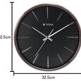 Titan Contemporary Balck Wall Clock - 32.5 cm x 32.5 cm (Medium) - image number 5