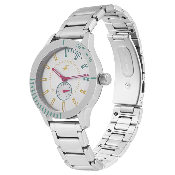Fastrack Silver Dial Quartz Analog Watch for Girls - image number 2