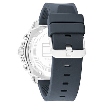 Tommy Hilfiger Quartz Multifunction Blue Dial Blue Silicone Strap Watch For Men