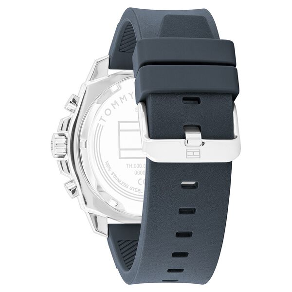 Tommy Hilfiger Quartz Multifunction Blue Dial Blue Silicone Strap Watch For Men - image number 2