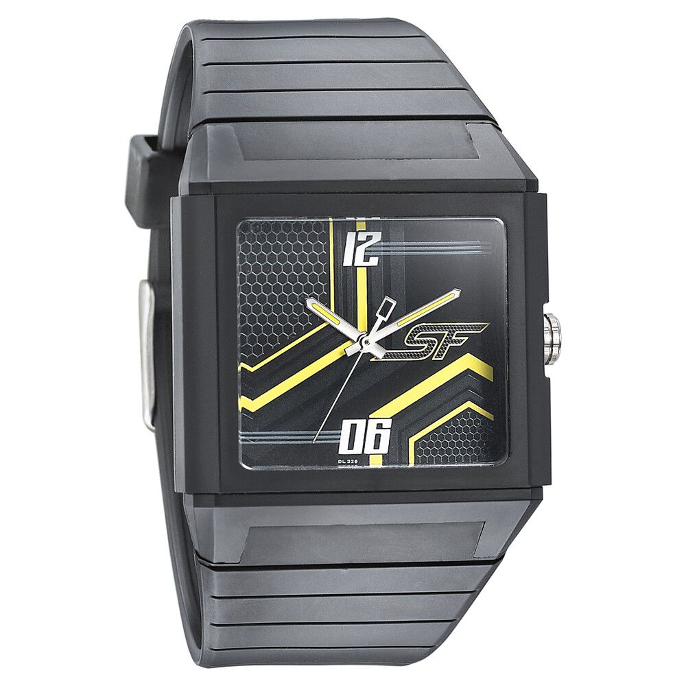 Buy Online SF Turbo Quartz Analog Black Dial PU Strap Watch for Men 7988pp07w Titan