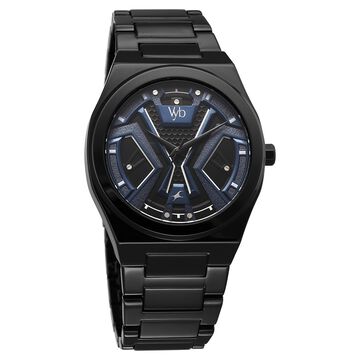 Vyb Limitless By Fastrack Quartz Analog Blue Dial Metal Strap Watch For Guys