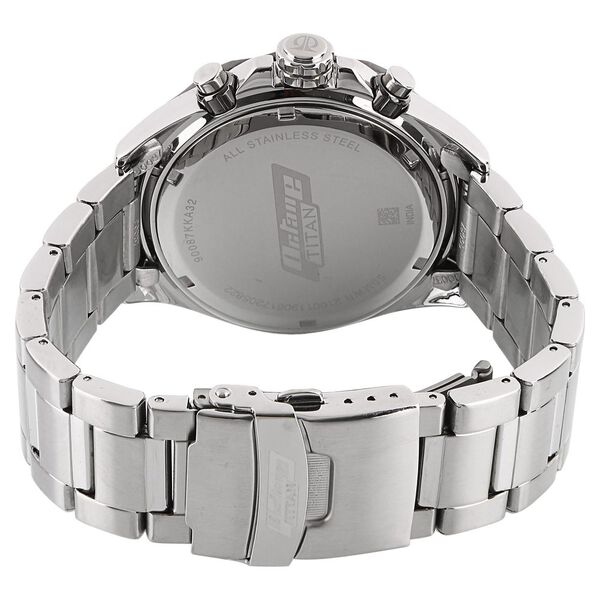 Titan Octane Black Dial Chrono Stainless Steel Watch for Men - image number 3