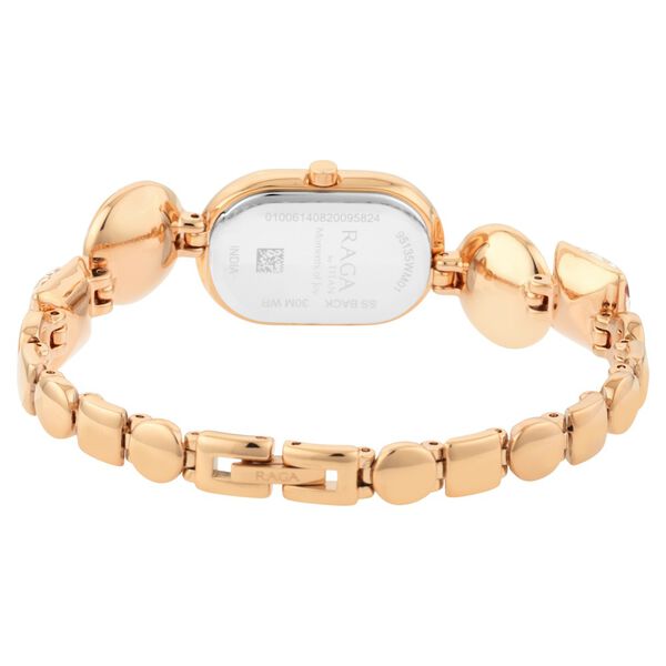 Titan Raga Moments of Joy White Dial Analog Metal Strap Watch for Women - image number 5