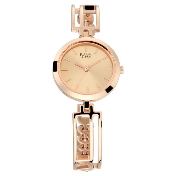 Titan Raga Viva Rose Gold Metal Analog Strap Watch for Women - image number 0