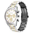 Sonata Multifunction White Dial Two Toned Metal Strap Watch For Men - image number 2