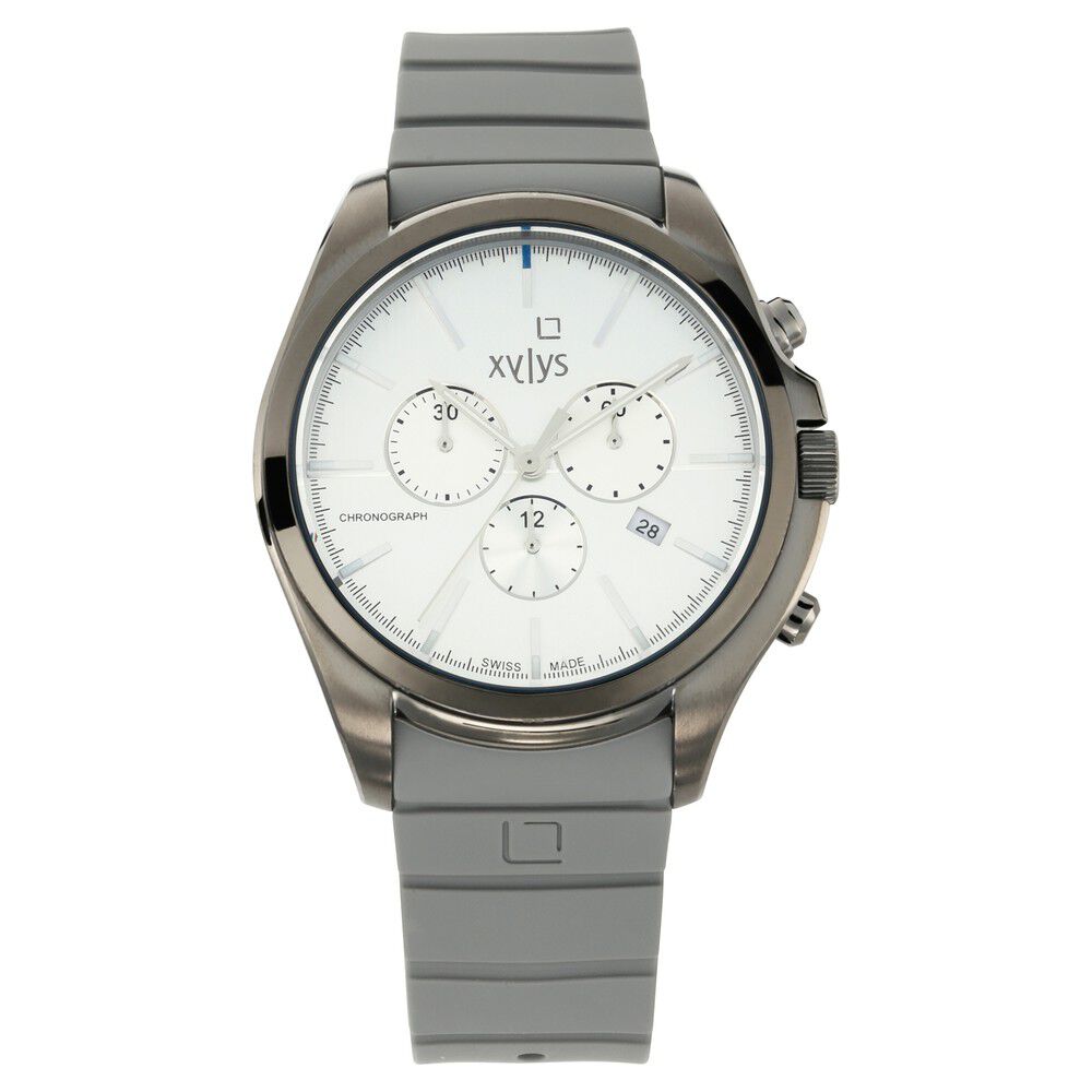 Buy Online Xylys Quartz Chronograph White Dial Silicone Strap