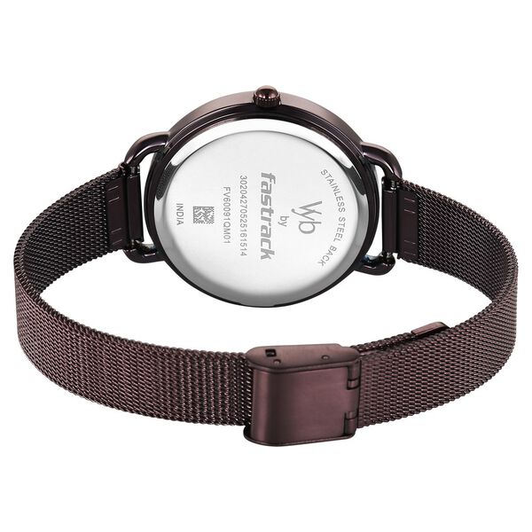 Vyb Classiqu� By Fastrack Quartz Analog Brown Dial Brown Stainless Steel Strap Watch For Girls - image number 6