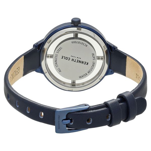 Kenneth Cole Quartz Analog Blue Dial Leather Strap Watch for Women - image number 4