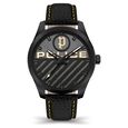 Police Quartz Multifunction Yellow Dial Leather Strap Watch for Men - image number 0