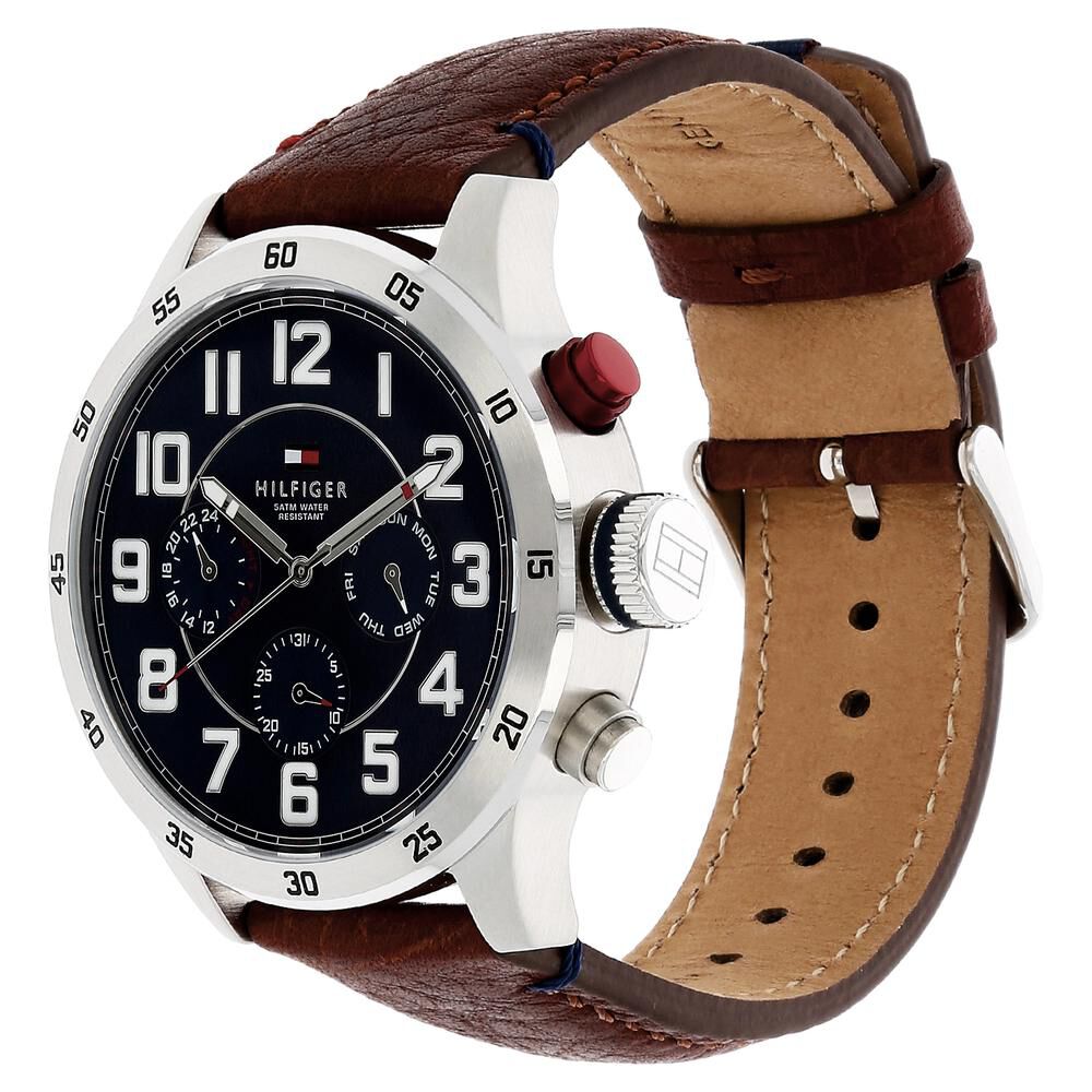 Buy Online Tommy Hilfiger Quartz Analog Blue Dial Leather Strap Watch for Men ncth1791066w Titan