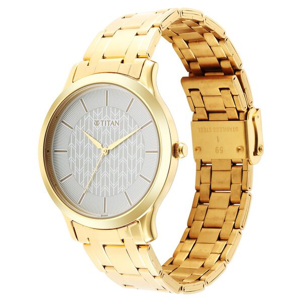 Titan Karishma Radiance White Dial Analog Stainless Steel Strap Watch for Men - image number 2