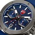 Ducati Quartz Chronograph Blue Dial Blue Silicone Strap Watch For Men - image number 3