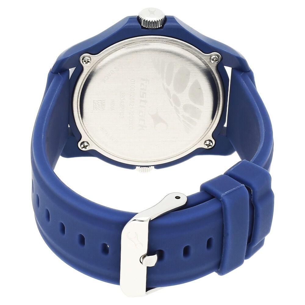 Buy Online Fastrack Quartz Analog Black Dial Silicone Strap Watch