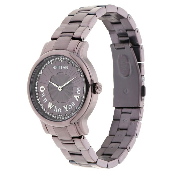 Titan Self Expression Purple Dial Analog Stainless Steel Strap Watch for Women - image number 2