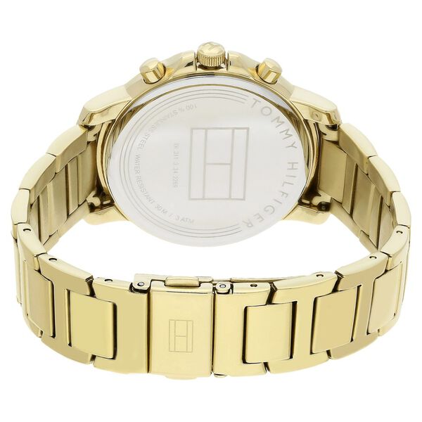 Tommy Hilfiger Quartz Multifunction Golden Dial Stainless Steel Strap Watch for Women - image number 4