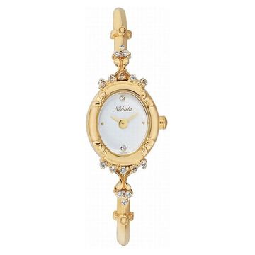 Nebula Quartz Analog White Dial 18 Karat Gold Strap Watch for Women