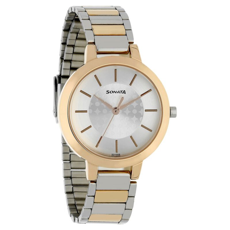 Sonata Blush Silver Dial Women Watch With Stainless Steel Strap - image number 1