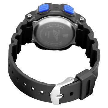 Zoop Digital Dial Black PU Strap Round Watch For Kids