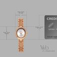 Vyb Iconique By Fastrack Quartz Analog Silver Dial Rose Gold Metal Strap Watch For Girls - image number 3