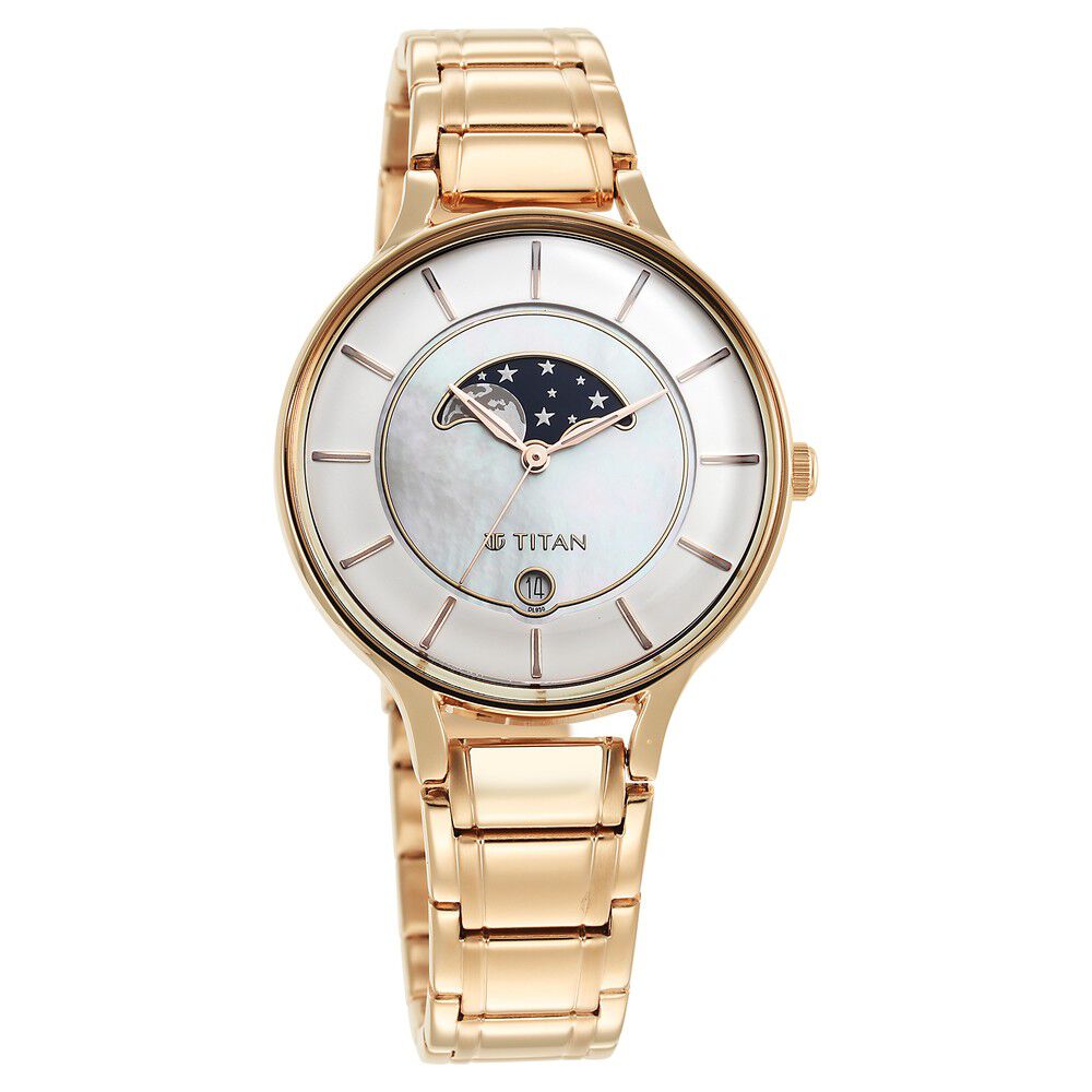 Buy Online Titan Premium Workwear White Dial Analog Date Stainless