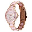 Titan Glamour Quartz Multifunction Mother Of Pearl Dial Pink Ceramic & Steel Strap Watch For Women - image number 2