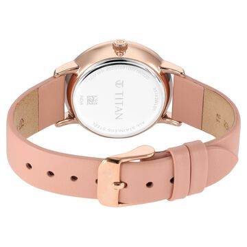 Titan Workwear Slimline Mother Of Pearl Dial Analog Leather Strap Watch for Women
