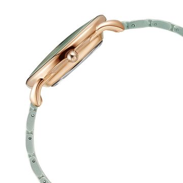 Fastrack Vyb Charmer Quartz Analog Green Dial Stainless Steel Strap Watch for Girls