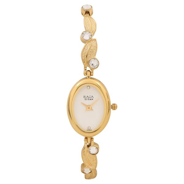 Titan Raga Foliage White Dial Women Watch With Metal Strap - image number 0