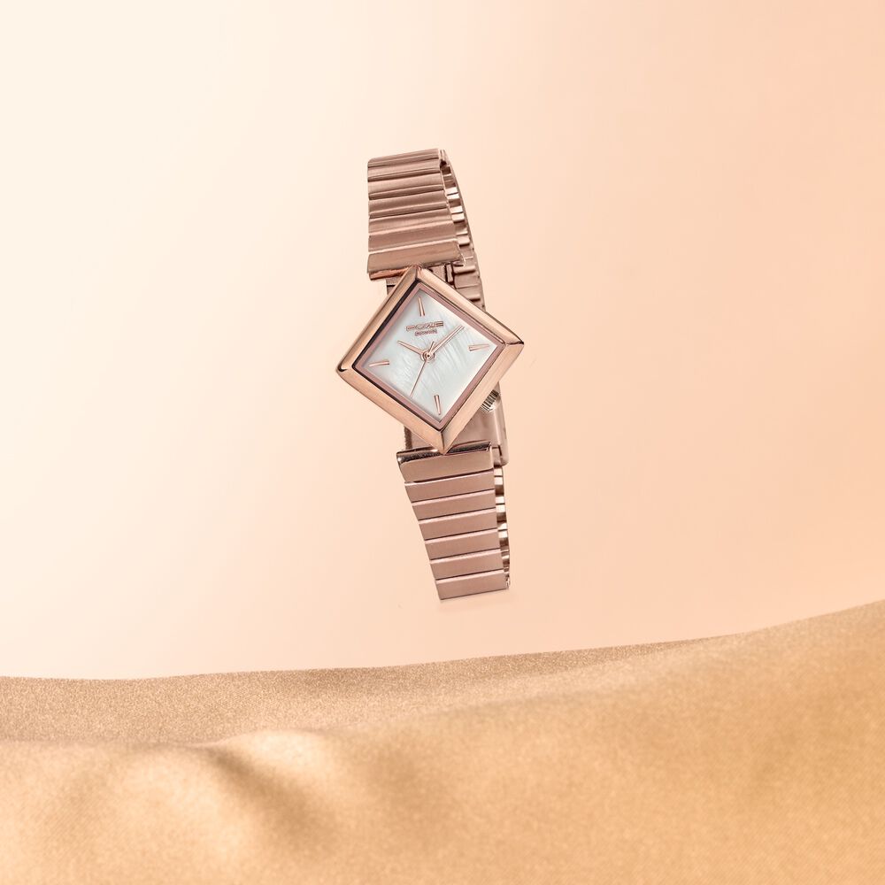 Poze By Sonata Quartz Analog Mother of Pearl Dial Rose Gold Metal Strap Watch For Women-picture-10