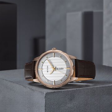 Titan Regalia Opulent Analog with Day and Date White Dial Watch for Men